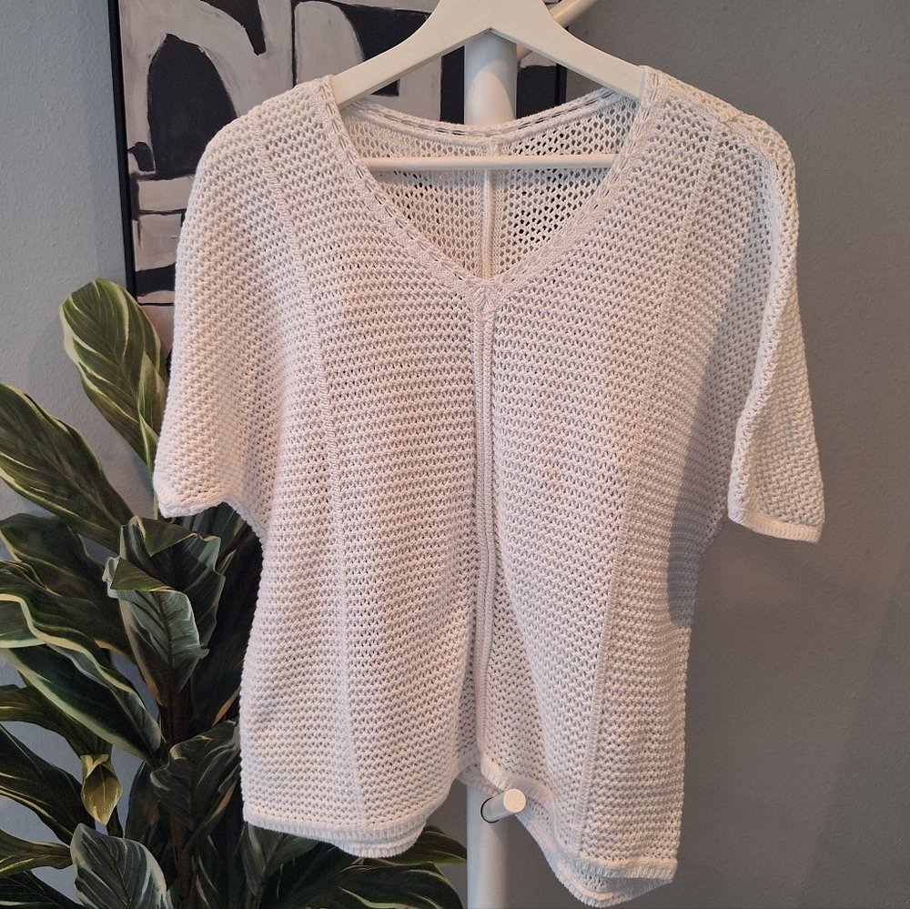 White Knit Top